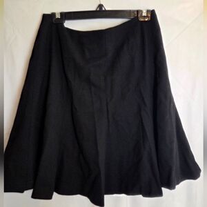 Ellen Tracy Classic Black A-Line Skirt